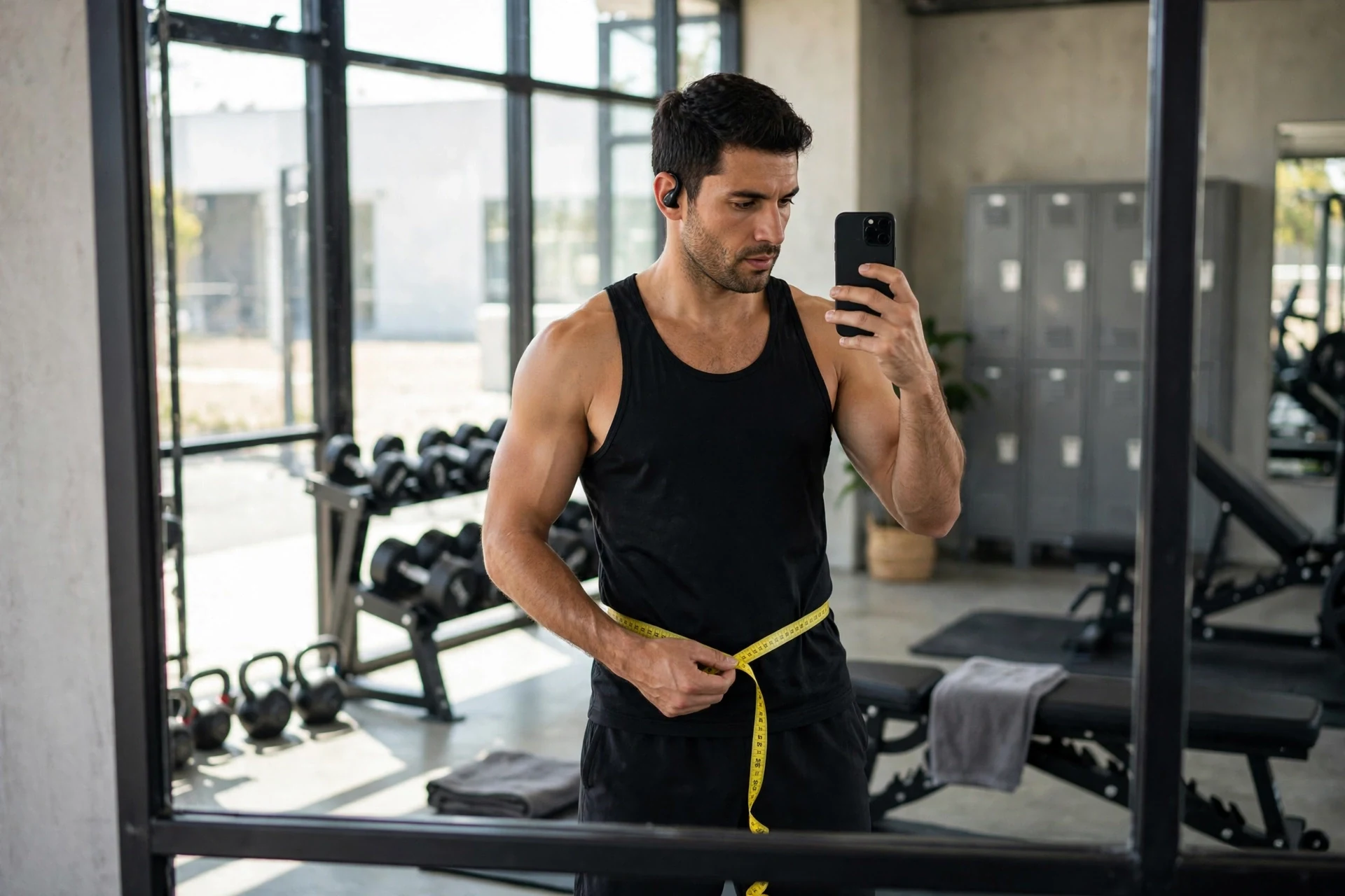 Uống Mass Gainer Có Bị Tăng Mỡ Bụng Không? Cách Uống Tăng Cân Mà Không Béo Bụng 2 Đo vòng eo bằng thước dây để theo dõi tiến trình tăng cân khi uống mass gainer